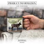 Pavilion Gift Company - Rest Relax Repeat - Moose - 17 Oz Coffee Mug Tea Cup Woodland Hiking Camping Cabin Woods Lodge Gift Outdoorsy Present