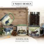 Pavilion Gift Company - Rest Relax Repeat - Moose - 17 Oz Coffee Mug Tea Cup Woodland Hiking Camping Cabin Woods Lodge Gift Outdoorsy Present