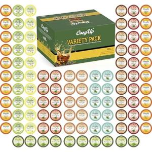 Cozy Up 100-Count Variety Pack Tea, Compatible with Keurig Brewers, Includes Green, Black, Jasmine, Earl Grey, English Breakfast, Oolong, Peppermint, Matcha Green & 2 Seasonal Select Tea