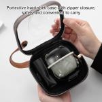 Portable Teapot Tea Set, Travel Ceramic Kungfu Tea for One Set, A Minimalist Cute Look Detachable Side-handle Tea Pot with 2 cup for Tea Lovers Home Hotel Office Outdoor Picnic (Black)