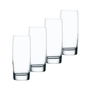 Nachtmann Vivendi 14 Oz Long Drink Glasses (Set of 4) - Clear Crystal Glasses for Water, Juice, Cocktails, Iced Tea, Cold Beverages - Elegant Barware Essentials for Entertaining - Dishwasher Safe