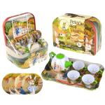 Regal Games Peter's Tea Party Set - Peter Rabbit Designed Kid's Tea Time Set - Includes 1 Teapot, 4 Cups, 4 Saucers, 1 Platter & Storage Case - Ideal Birthday & Easter Gift for Ages 5+