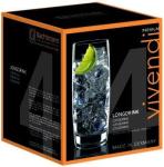 Nachtmann Vivendi 14 Oz Long Drink Glasses (Set of 4) - Clear Crystal Glasses for Water, Juice, Cocktails, Iced Tea, Cold Beverages - Elegant Barware Essentials for Entertaining - Dishwasher Safe