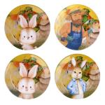 Regal Games Peter's Tea Party Set - Peter Rabbit Designed Kid's Tea Time Set - Includes 1 Teapot, 4 Cups, 4 Saucers, 1 Platter & Storage Case - Ideal Birthday & Easter Gift for Ages 5+