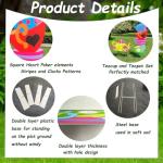 Alice Party Decorations Wonderland Yard Decor,Garden Tea Party Decorations Yard Stakes Stand Set, 1 Set Stacked Teacups and 1 Set Teapot with Brackets