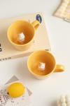 DIHOclub Cat Coffee Cup Hidden Ceramic Animal Inside Mug,Cute Cartoon Handmade Figurine Mugs,Holiday and Birthday Gift for Coffee Milk Tea Lovers,12 Oz(yellow)