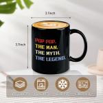 Slugeren Gifts for Grandpa, Pop Pop The Man The Myth The Legend Coffee Mug, Fathers Day Birthday Christmas Gifts for Grandpa Papa Dad from Grandkids, Papa Coffee Mug, 11Oz