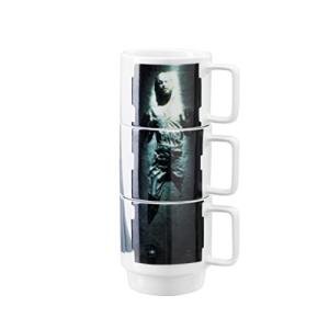 Collectible Star Wars Stacking Mugs Set - 11-Ounce Ceramic Mugs for Hot Coffee, Tea, Cocoa - Features Princess Leia, Han Solo in Carbonite, and Lando Calrissian - Licensed Disney Merchandise