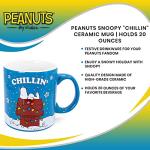 Silver Buffalo Peanuts Snoopy Chillin Ceramic Mug | BPA-Free Large Coffee Mugs and Cups for Beverages, Home & Kitchen Essentials | Charlie Brown Gifts And Collectibles | Holds 20 Ounces