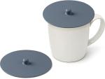Carrotez 2 Pack Silicone Cup Cover Lids, 4.3 Inch Mug Covers, Reusable Silicone Coffee and Tea Cup Lids - Blue