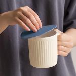 Carrotez 2 Pack Silicone Cup Cover Lids, 4.3 Inch Mug Covers, Reusable Silicone Coffee and Tea Cup Lids - Blue