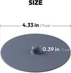 Carrotez 2 Pack Silicone Cup Cover Lids, 4.3 Inch Mug Covers, Reusable Silicone Coffee and Tea Cup Lids - Blue