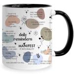 Pfkfo Positive Daily Affirmations Mug, Inspirational Mental Health Gifts for Women Friends, Sobriety Motivational Gifts for Female Colleagues Coworker, Christmas Birthday Gifts for Women Friendship