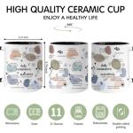 Pfkfo Positive Daily Affirmations Mug, Inspirational Mental Health Gifts for Women Friends, Sobriety Motivational Gifts for Female Colleagues Coworker, Christmas Birthday Gifts for Women Friendship