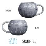 Silver Buffalo Star Wars Death Star 3D Sculpted Ceramic Coffee Mug for Cappuccino, Latte or Hot Tea, 20 ounce, Gray Multicolor SV9195