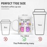 Gossby Friend Coffee Mug - BEST-TEA - Gifts for Best Friend Women - Christmas Friendship Gift for Female Friend - Best Friends Birthday Gift - Besties BFF Gifts - 11oz White Ceramic Cup