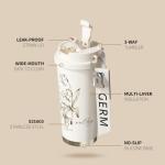 20oz Insulated Tumbler, portable coffee travel mug with Lid and Straw 丨 Leak-Proof, Vacuum Insulated Stainless Steel,BPA-Free,travel tea cup. hot or cold for 24 hours