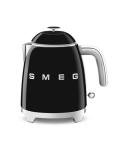 SMEG Mini 50's Retro Style 3 Cup Electric Kettle with Double Wall Anti Slip Base and Water Level Indicator (Black)
