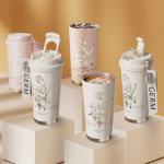 20oz Insulated Tumbler, portable coffee travel mug with Lid and Straw 丨 Leak-Proof, Vacuum Insulated Stainless Steel,BPA-Free,travel tea cup. hot or cold for 24 hours