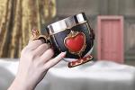 Nemesis Now Alice in Wonderland Inspired Tea Cup, Hand-Painted Resin, Pinkys Up Drinkware, Collectible Coffee Mug - Queen of Hearts