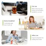 JunVpic Glass Cups with Bamboo Lids and Straws, 22oz Glass Tumbler with Handle, Stainless Steel Straws & Cleaning Brushes – Boho Pattern Iced Coffee Cup for Smoothies, Tea, and Gifts, Set of 2