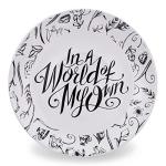 Disney Alice In Wonderland "World of My Own" 12-ounce Ceramic Teacup and Saucer Set | Tea Party Gift Set For Coffee, Espresso, Mocha, Latte | Cute Gifts and Collectibles