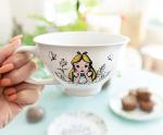 Disney Alice In Wonderland "World of My Own" 12-ounce Ceramic Teacup and Saucer Set | Tea Party Gift Set For Coffee, Espresso, Mocha, Latte | Cute Gifts and Collectibles