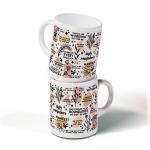 DOTAIN Boho Mental Health Awareness Daily Reminder Inspirational Quotes Coffee Mug Ceramic Cup(11oz),Double Side Printed,Boho Positive Quotes Daily Reminder Mug Gifts For Women Teenage Girls