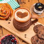 Handmade Clay Coffee Mug Diner Potbelly Coffee Mug Earthenware & Saucer 10oz(300ml) - Nordic Coffee Mugs Ceramic Viking Mugs - Tea Unglazed Clay Cup