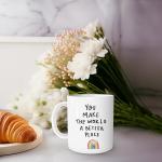 uinwk Inspirational Coffee Mugs,You Make The World A Better Place Coffee Mug,Birthday Christmas Gifts For Her Mom Sisters Coworker Boss,Rainbow Coffee Mug 11oz