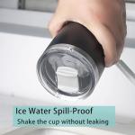 Black 20 oz Stainless Steel Double Wall Vacuum Insulated Tumbler with Lid - Dishwasher Safe & Spill Proof Travel Coffee Iced Cup & Mug For Men,Durable Coating Scratch Resistant Outdoor,Hot Cold Drink