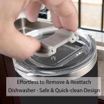 Black 20 oz Stainless Steel Double Wall Vacuum Insulated Tumbler with Lid - Dishwasher Safe & Spill Proof Travel Coffee Iced Cup & Mug For Men,Durable Coating Scratch Resistant Outdoor,Hot Cold Drink