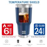 WETOWETO 30oz Tumbler with Lid, Stainless Steel Vacuum Insulated Water Coffee Tumbler, Double Wall Powder Coated Travel Mug Thermal Cup for Home Outdoor (Navy Blue, 1 Pack)