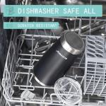 Black 20 oz Stainless Steel Double Wall Vacuum Insulated Tumbler with Lid - Dishwasher Safe & Spill Proof Travel Coffee Iced Cup & Mug For Men,Durable Coating Scratch Resistant Outdoor,Hot Cold Drink