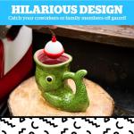 BigMouth Fish Mug with Tea Infuser Bobber, Novelty Fishing Gift for Men Dad Him Grandpa Fishermen, Durable Ceramic