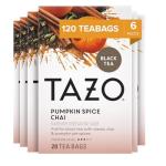 TAZO Pumpkin Spice Chai Tea Bags, Black Tea, Holiday Gift For Tea Lovers, 20ct (6pk)