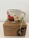 Starbucks Italy 'You Are Here' YAH Espresso Shot Coffee Ornament Mug 2oz