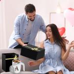 Initial Magnetic Stirring Coffee Mug with Lid Handle Insulated Stainless Steel Spill Leak Proof Heavy Large Reusable Thermal Travel Tea Cup Camping Big Water Tumbler Automatic Self Electric Mixing,A