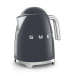 SMEG 50's Retro Style 7-Cup Electric Water Kettle with Automatic Shutoff, Removable Base, and Water Indicator, KLF03GRUS,Grey