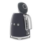 SMEG 50's Retro Style 7-Cup Electric Water Kettle with Automatic Shutoff, Removable Base, and Water Indicator, KLF03GRUS,Grey