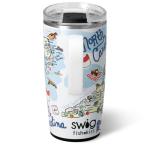 Swig Life 22oz Travel Mug, Insulated Tumbler with Handle and Lid, Travel Coffee Mug, Cup Holder Friendly, Stainless Steel 22 oz Tumbler, Reusable Insulated with Lid (North Carolina)