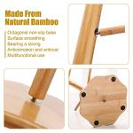 Gihunk Mug Tree, Coffee Mug Tree, Bamboo Countertop Mug Tree Stand, Coffee Mug Holder Tree for Counter Stand with 6 Hooks, Octagon Base Coffee Cup Tree, Removable Mug Stands