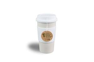 Peterson Housewares Bamboo Fiber Eco Cup, 22 oz, White