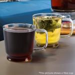 Aquach Set of 2, 20-Ounce Glass Coffee Mugs with Handle - Heat Resistant, Clear Cups for Daily Use