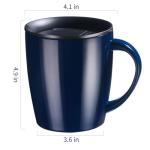 PARACITY Insulated Coffee Mug Stainless Steel Coffee Mug with Lid Handle Double Wall Vacuum Travel Mug Camping Tumbler Cup Men Women 12 oz (Blue)