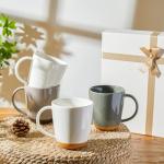 Sweese Porcelain Coffee Mugs Set of 4-16 Ounce -Microwavable, Coffee Cups for Latte, Hot Tea, Cappuccino, Mocha, Cocoa with Big Handle, Urban Neutrals