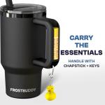 Frost Buddy Thicc Buddy - 30 oz Stainless Steel Vacuum Insulated Tumbler with Lid and Straw for Water - Travel Mug Cupholder Friendly - Gifts for Women Men Him Her (Texas Tea)