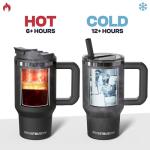 Frost Buddy Thicc Buddy - 30 oz Stainless Steel Vacuum Insulated Tumbler with Lid and Straw for Water - Travel Mug Cupholder Friendly - Gifts for Women Men Him Her (Texas Tea)