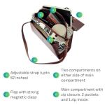 Designer Vegan Leather Handbag for Women Tan Brown Crossbody Tote and Shoulder Bag Medium Size Purse