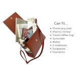 Designer Vegan Leather Handbag for Women Tan Brown Crossbody Tote and Shoulder Bag Medium Size Purse